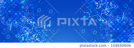 Abstract technology concept. Circuit board, high computer color background. Vector illustration with space for content, web - template, business tech presentation. 108680606