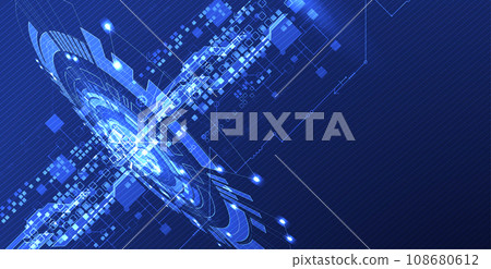 Abstract technology concept. Circuit board, high computer color background. Vector illustration with space for content, web - template, business tech presentation. 108680612