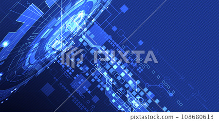 Abstract technology concept. Circuit board, high computer color background. Vector illustration with space for content, web - template, business tech presentation. 108680613