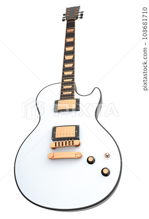 Close-up Electric acoustic guitar isolated on white background. Close-up Electric acoustic guitar isolated on white background. 108681710