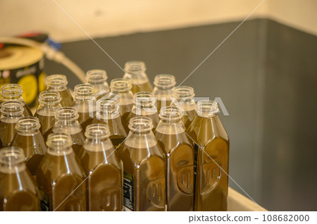 bottled olive oil at an olive oil pressing plant bottled olive oil at an olive oil pressing plant 108682000