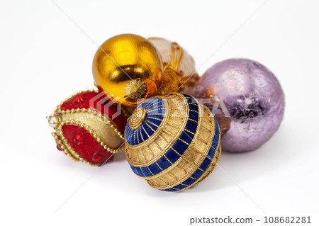 Close up on end of year holiday decorations Close up on end of year holiday decorations 108682281