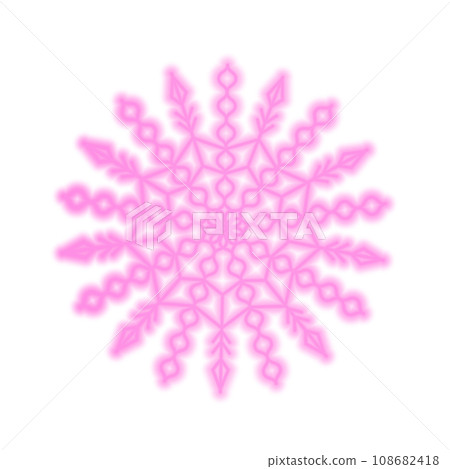 Outline neon pink snowflake .Retro neon Winter.Beautiful Christmas decoration Vector Illustration Outline neon pink snowflake .Retro neon Winter.Beautiful Christmas decoration Vector Illustration 108682418