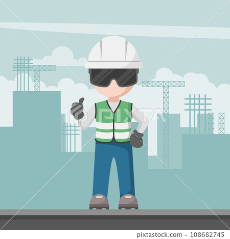 Civil engineer design with his personal protection team in a construction site Civil engineer design with his personal protection team in a construction site 108682745
