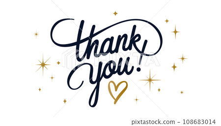 Thank You. Hand lettering 108683014