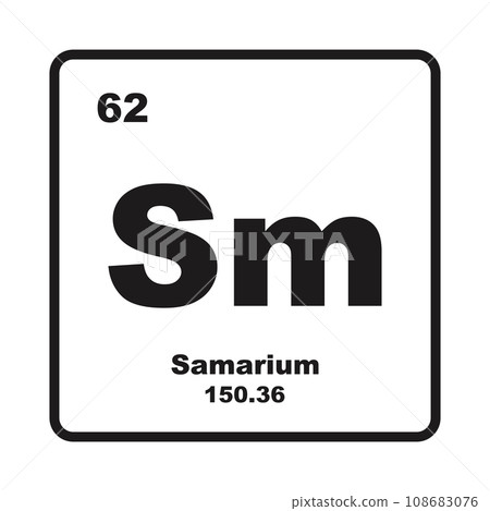 Samarium element icon Samarium element icon 108683076