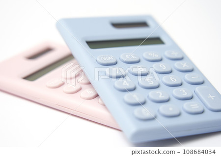 Calculator White background Calculator close-up White background Calculator White background Calculator close-up White background 108684034