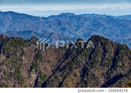 早春從兩神山頂眺望的北阿爾卑斯山脈 早春從兩神山頂眺望的北阿爾卑斯山脈 108684236