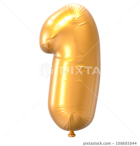 number golden balloons in the shape  108685844