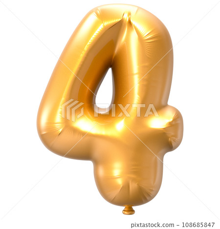 number golden balloons in the shape number golden balloons in the shape 108685847