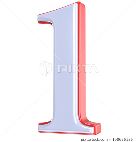 Font Number 3D Render Font Number 3D Render 108686186