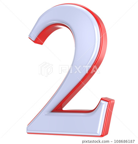 Font Number 3D Render 108686187