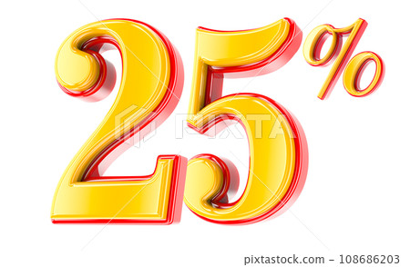 Font Number 3D Render 108686203