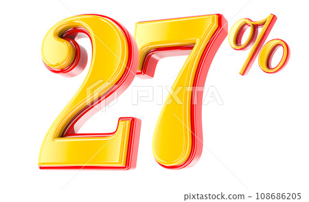 Font Number 3D Render 108686205