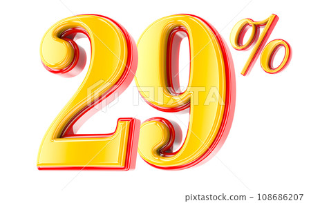 Font Number 3D Render 108686207