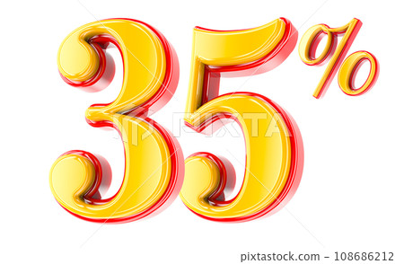 Font Number 3D Render Font Number 3D Render 108686212