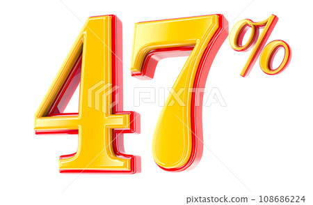 Font Number 3D Render Font Number 3D Render 108686224