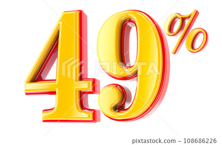 Font Number 3D Render 108686226
