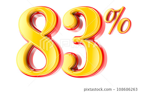 Font Number 3D Render 108686263