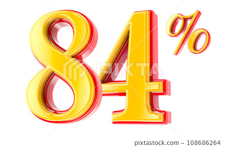 Font Number 3D Render 108686264