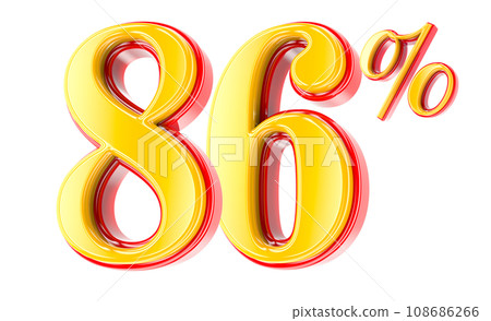 Font Number 3D Render Font Number 3D Render 108686266