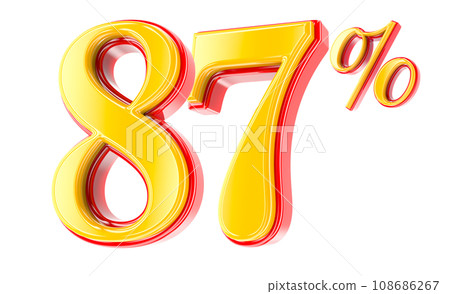 Font Number 3D Render Font Number 3D Render 108686267