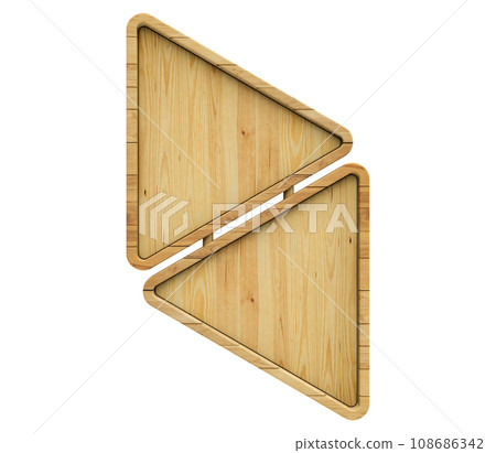 wooden sign isolated on white background 108686342