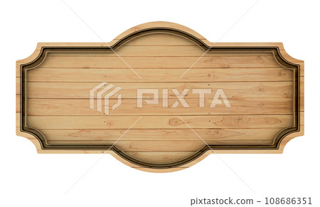 wooden sign isolated on white background wooden sign isolated on white background 108686351