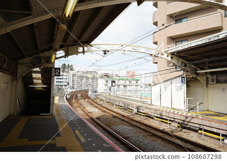 Kokudo Station, Kokudo, under the elevated track, ticket gate, Kanagawa Prefecture, Japan, Tsurumi Line, train, running, retro, nostalgia, travel, transportation, Kokudo Station, Kokudo, under the elevated track, ticket gate, Kanagawa Prefecture, Japan, Tsurumi Line, train, running, retro, nostalgia, travel, transportation, 108687298