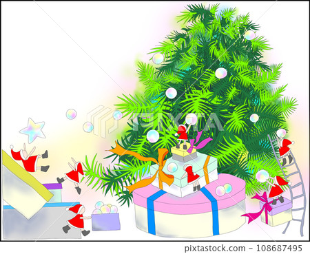 cute christmas illustration cute christmas illustration 108687495