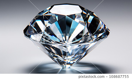 Pristine Brilliant Cut Diamond with Radiant Sparkle and Perfect Clarity. AI generation 108687755