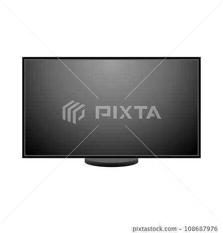 Simple illustration_Large TV, monitor, LCD with lights off Simple illustration_Large TV, monitor, LCD with lights off 108687976