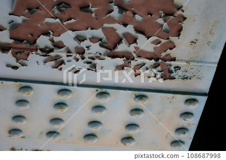 Image of peeled paint film (road bridge) Image of peeled paint film (road bridge) 108687998