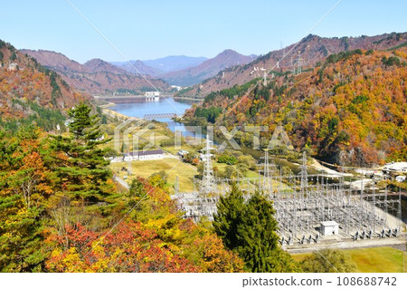 View from Tagokura Dam in autumn, Tadami Town, Fukushima Prefecture View from Tagokura Dam in autumn, Tadami Town, Fukushima Prefecture 108688742