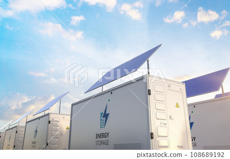 Energy storage system or battery container unit with solar panels Energy storage system or battery container unit with solar panels 108689192