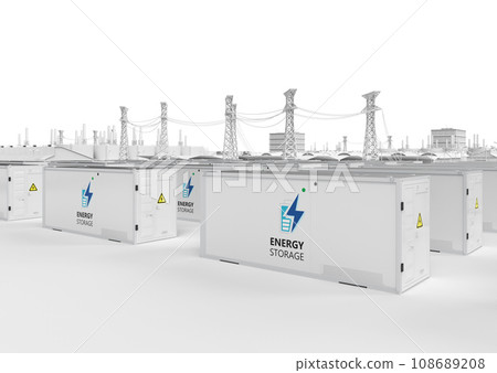 Energy storage system or battery container unit with smart industrial estate park 108689208