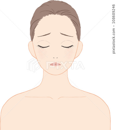 女人做皮膚護理,消極的表達 女人做皮膚護理,消極的表達 108689246