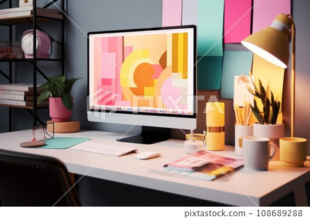 Desktop Computer in the Creative Modern Office 108689288