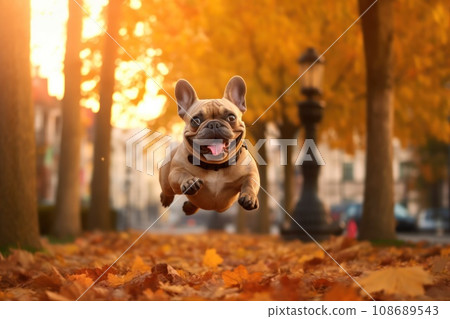 Unrecognizable a Dog run fast in city park autumn Unrecognizable a Dog run fast in city park autumn 108689543