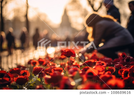 Armistice Day and Remembrance. Generative AI 108689616