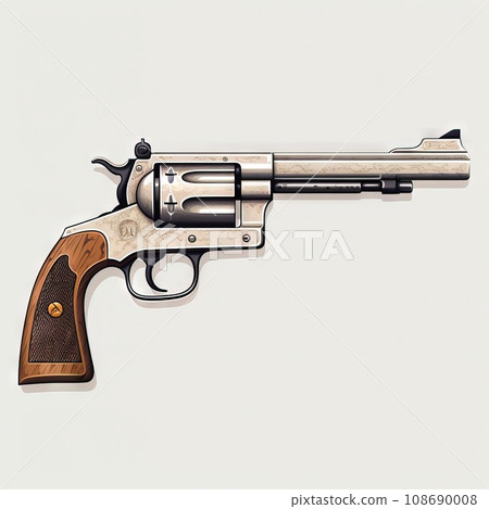 Colt Single Action Army (SAA) Revolver, white background 108690008