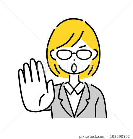 stop! business woman 108690592