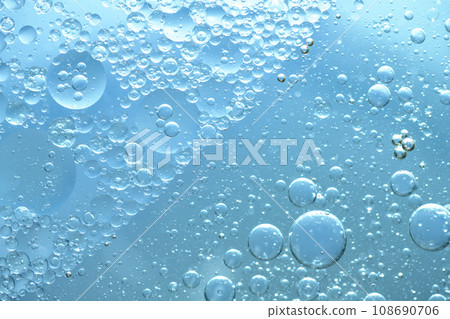 Water bubble texture on blue background Water bubble texture on blue background 108690706