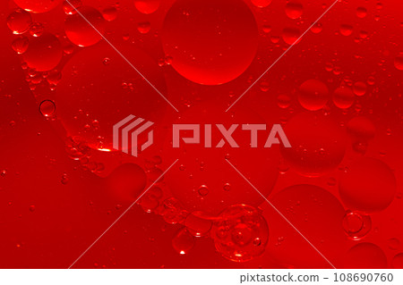Water bubble texture on red background 108690760