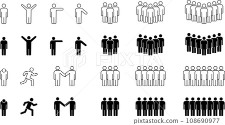People pictogram set People pictogram set 108690977