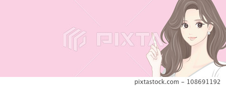 Illustration of a woman giving an explanation Illustration of a woman giving an explanation 108691192
