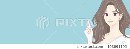 Illustration of a woman giving an explanation Illustration of a woman giving an explanation 108691193