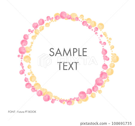 明亮的水彩框架圓圓形裝飾向量 明亮的水彩框架圓圓形裝飾向量 108691735