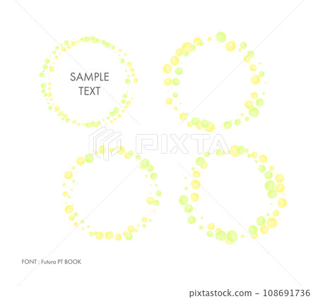 明亮的水彩框架環圓形裝飾向量集 108691736
