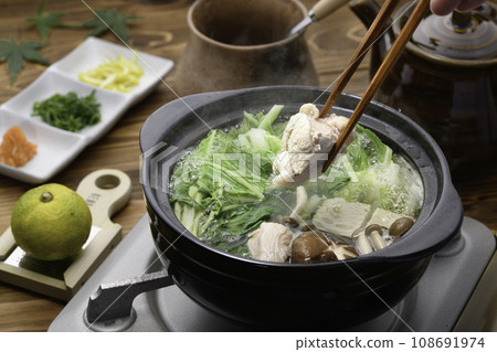 Winter Taste Chicken Mizutaki Hot Pot Dishes 108691974
